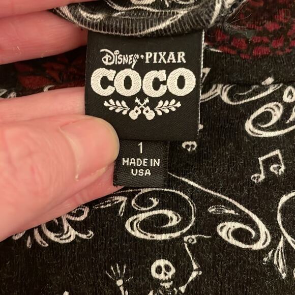 Disney Pixar Coco black Town Scene Print Cold Shoulder Skater Dress Torrid 1 - Picture 3 of 4